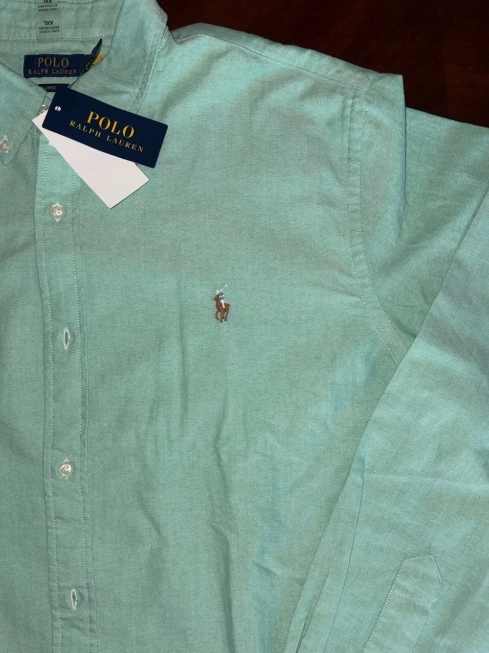 Teal Oxford Button-Down Shirt Polo by Ralph Lauren